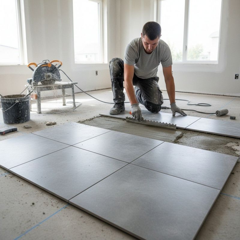 Mosaic Tile Floor Installation in Loudoun County, VA